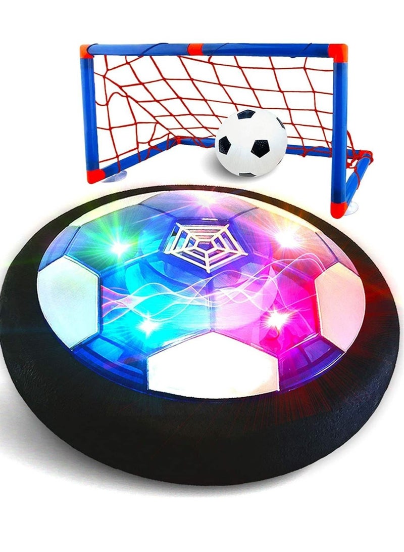Kids Soccer Toys, Rechargeable Hover Soccer Ball Air Floating Soccer for Boy Girl Age 3-12 LED Light Up Toy Foam Bumper Xmas Indoor Outdoor Game for Kids Toddler Age 3 4 5 6 7 8 9 11+