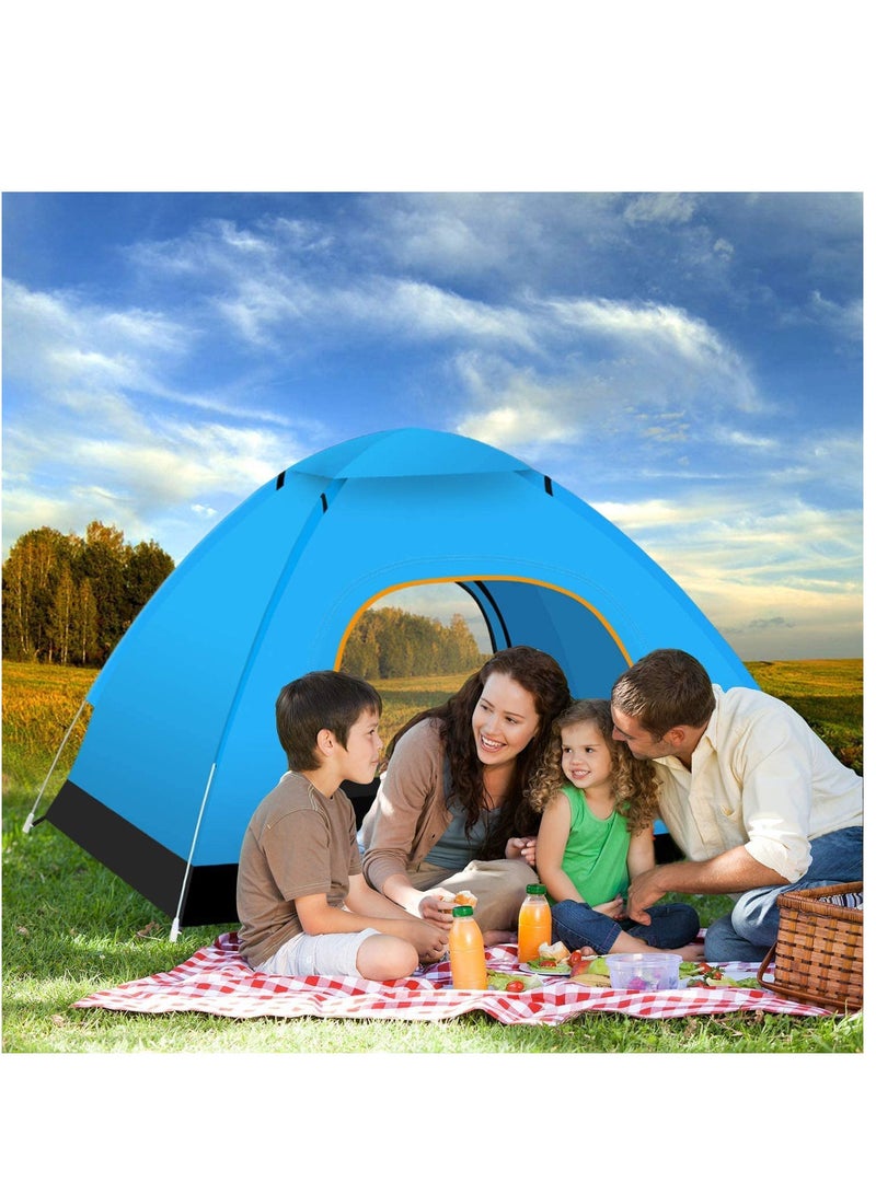 Automatic Camping Tent 3 Persons (200X150X110) cm,Instant Automatic Pop Up Dome Tent,Portable Windproof Lightweight for Family Backpacking Hunting Hiking Outdoor Beach Tent and Picnic Tent-Multicolour