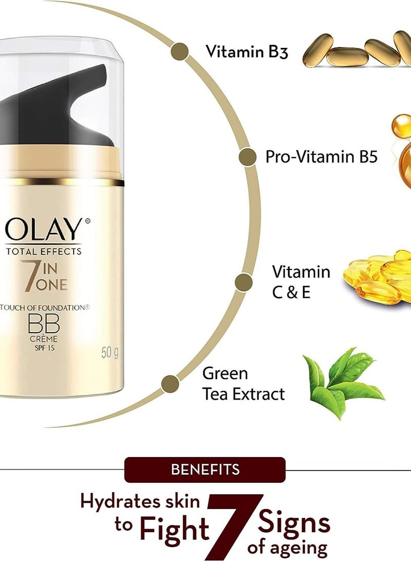 Olay Total Effects 7In1 AntiAgeing BB Day Cream with Touch of Foundation SPF15 50g