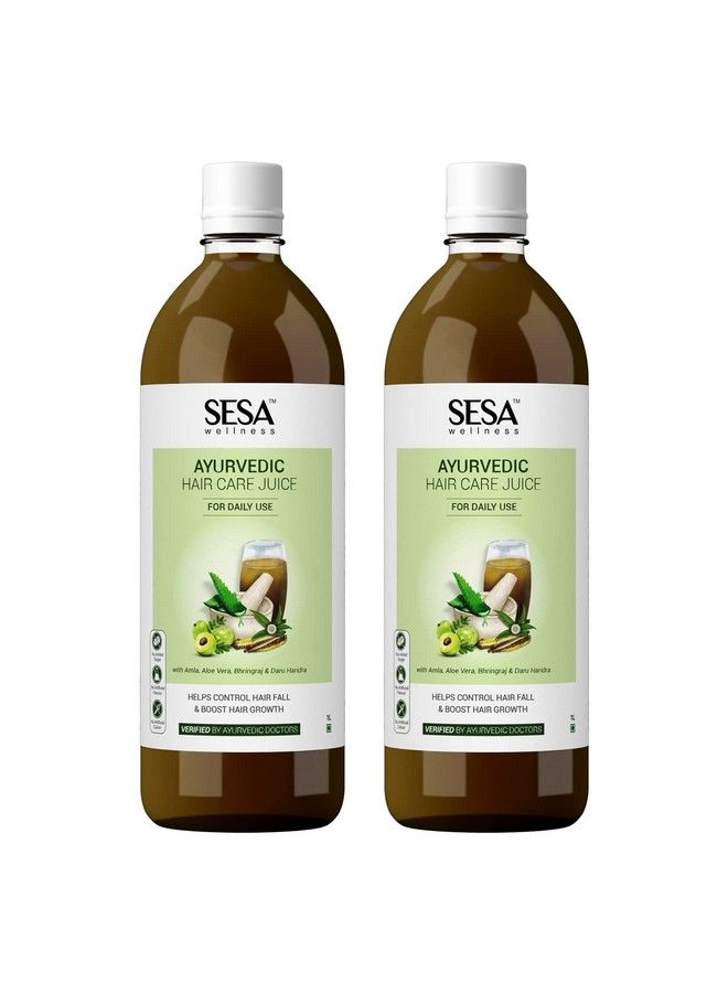 Ayurvedic Hair Care Juice For Hair Fall Control & Hair Growth With Bhringraj Aloe Vera Amla & Daru Haridra 1L