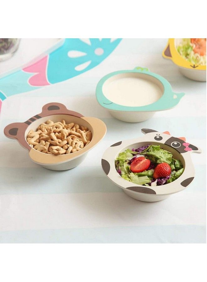 (Set Of 5 Pcs) Bamboo Fiber Ecofriendly Kids Feeding Setbee
