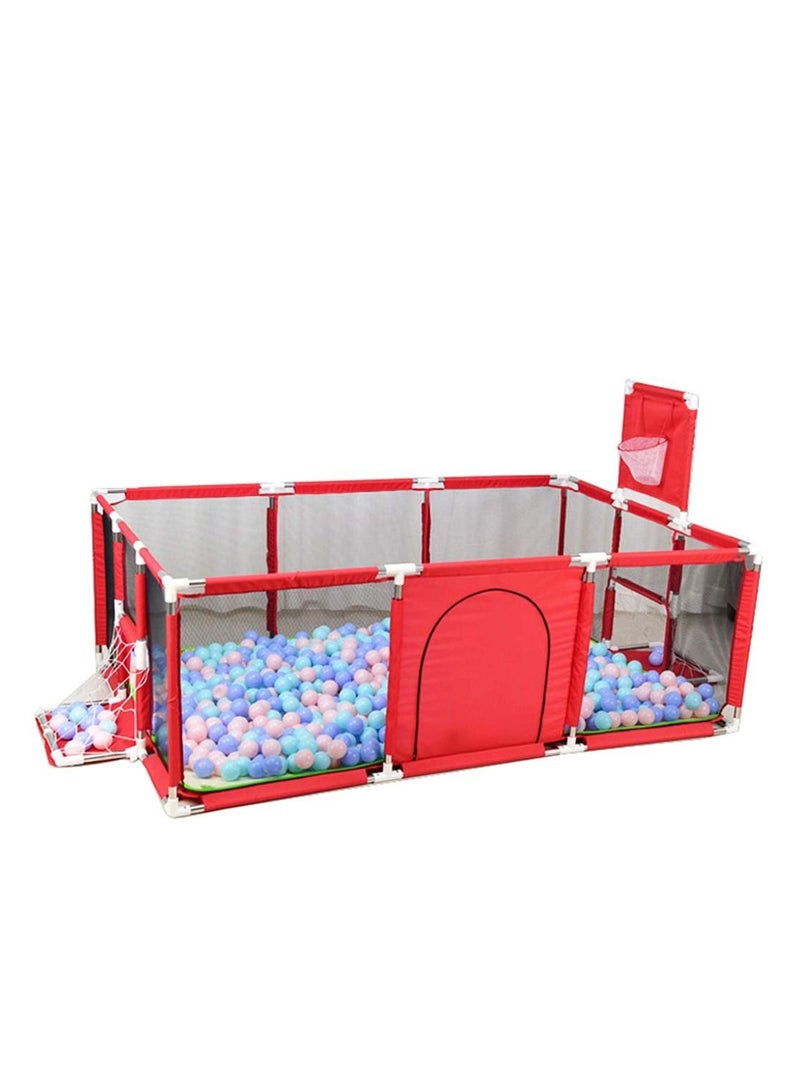 Baby Safety Fence Children's Baby Ball Pool Portable Indoor and Outdoor Baby Fence Toddler Children's Safety Playground Fun Activity Popular Toys Red