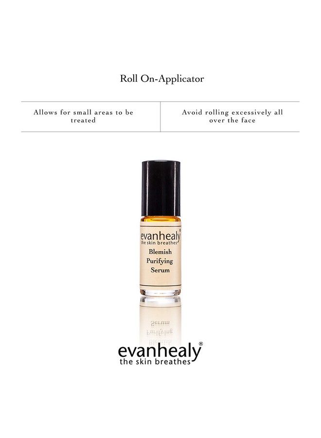 Blemish Purifying Facial Serum Rollon ; Natural Acne Spot Treatment With Essential Oil For Oily & Sensitive Skin ; Rosehip Seed Oil & No Drying Alcohol
