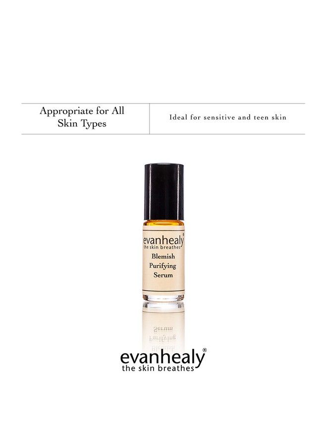 Blemish Purifying Facial Serum Rollon ; Natural Acne Spot Treatment With Essential Oil For Oily & Sensitive Skin ; Rosehip Seed Oil & No Drying Alcohol