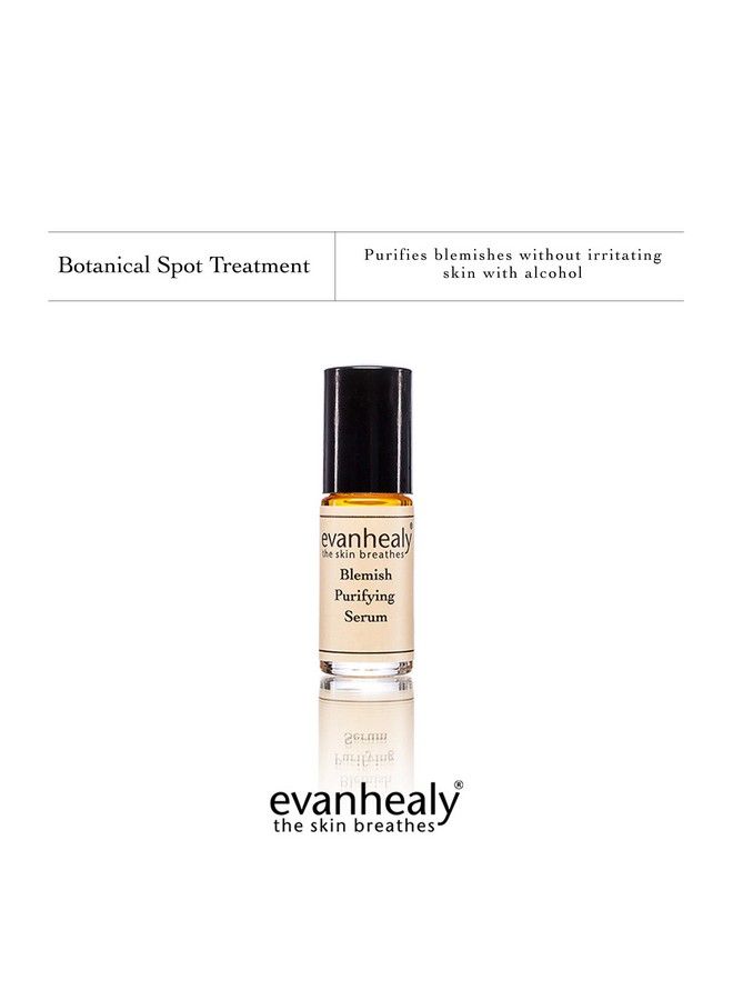 Blemish Purifying Facial Serum Rollon ; Natural Acne Spot Treatment With Essential Oil For Oily & Sensitive Skin ; Rosehip Seed Oil & No Drying Alcohol