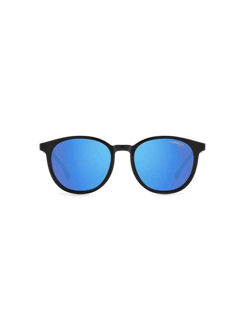 Kids Unisex UV Protection Round Sunglasses - Carrera 2048T/S Black/Blue 49 - Lens Size: 49 Mm