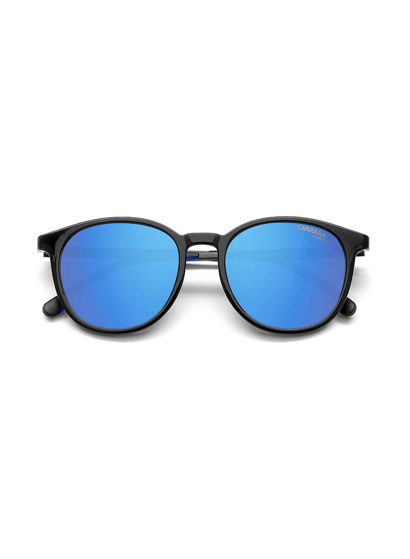 Kids Unisex UV Protection Round Sunglasses - Carrera 2048T/S Black/Blue 49 - Lens Size: 49 Mm