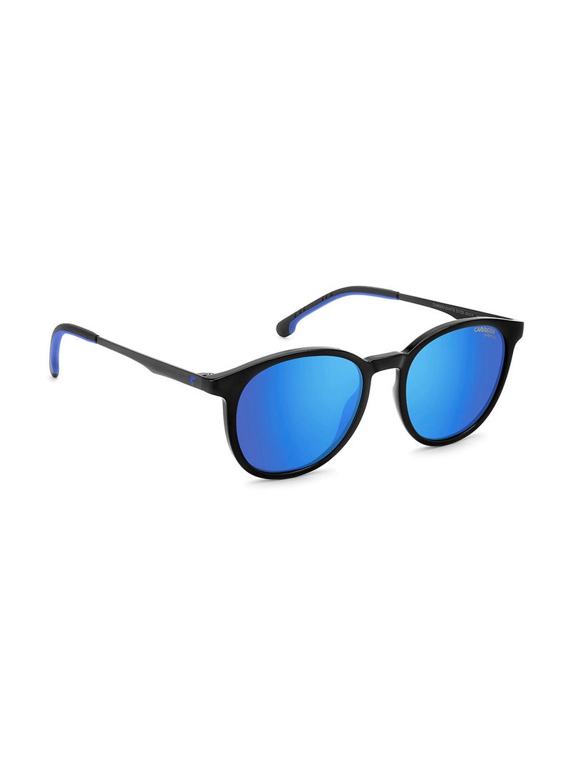 Kids Unisex UV Protection Round Sunglasses - Carrera 2048T/S Black/Blue 49 - Lens Size: 49 Mm