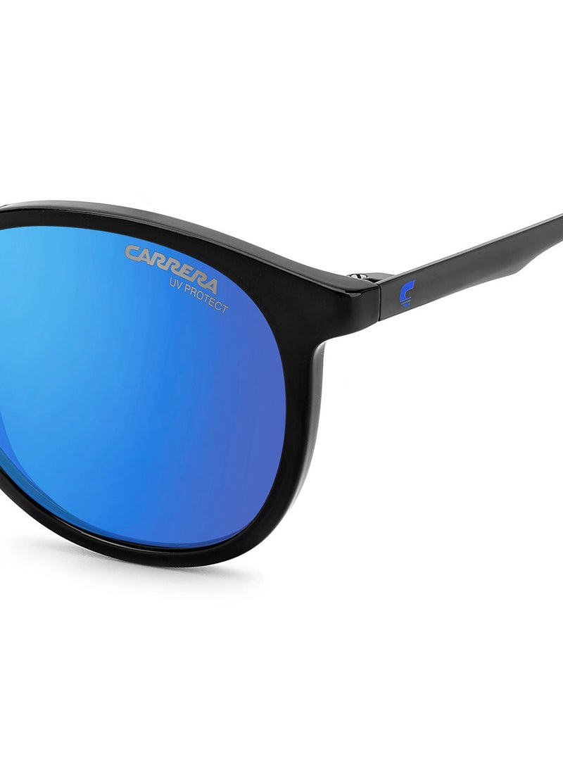 Kids Unisex UV Protection Round Sunglasses - Carrera 2048T/S Black/Blue 49 - Lens Size: 49 Mm