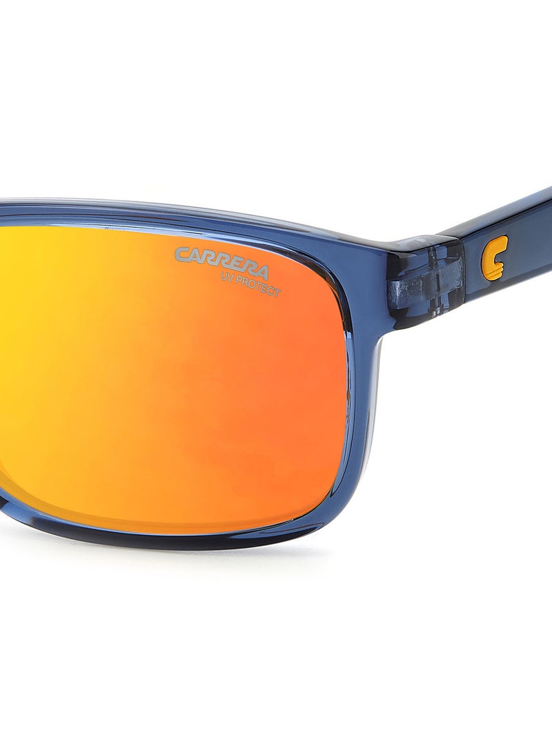 Boys UV Protection Rectangular Sunglasses - Carrera 2047T/S Blue/Orange 54 - Lens Size: 54 Mm