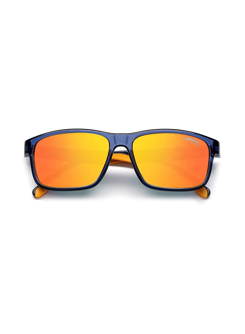 Boys UV Protection Rectangular Sunglasses - Carrera 2047T/S Blue/Orange 54 - Lens Size: 54 Mm