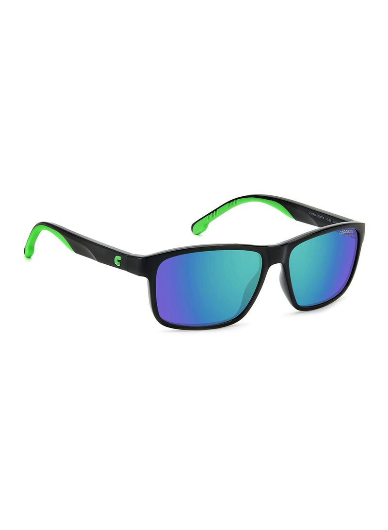 Boys UV Protection Rectangular Sunglasses - Carrera 2047T/S Black/Green 54 - Lens Size: 54 Mm