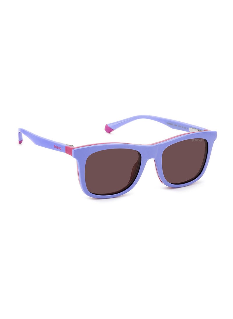 Kids Unisex UV Protection Rectangular Sunglasses - Pld 8055/Cs Pk Lilac 46 - Lens Size: 46 Mm