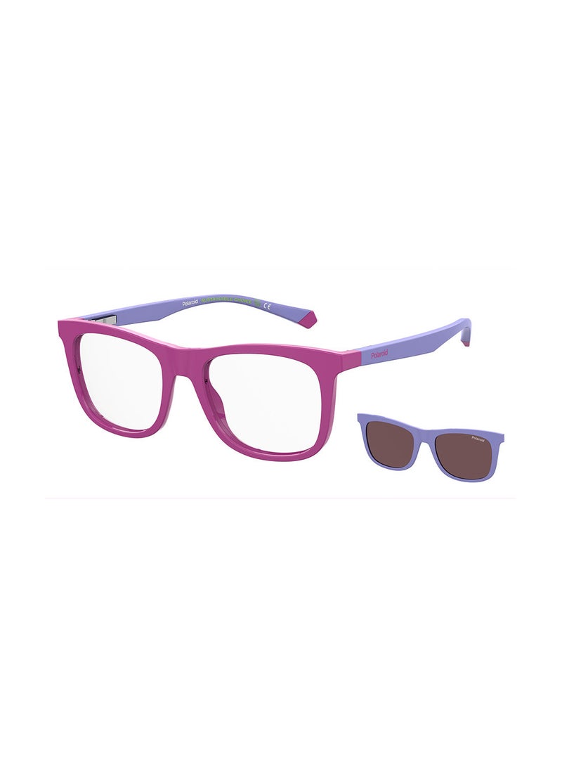 Kids Unisex UV Protection Rectangular Sunglasses - Pld 8055/Cs Pk Lilac 46 - Lens Size: 46 Mm