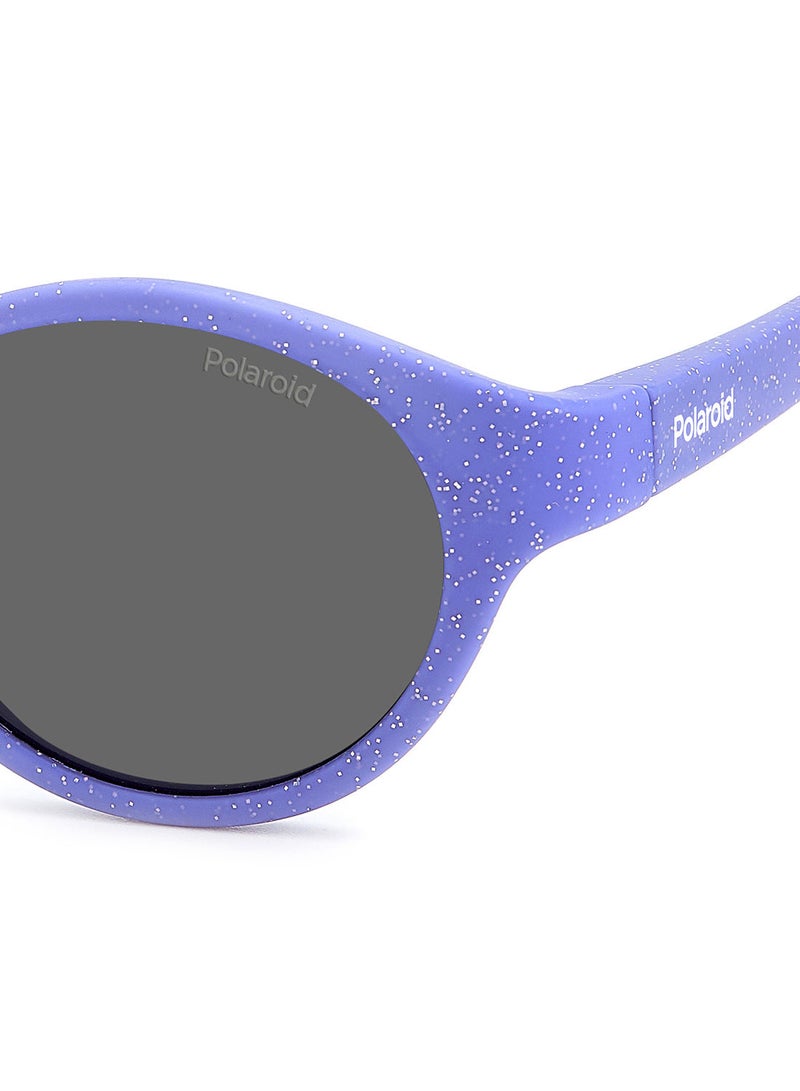 Kids Unisex UV Protection Round Sunglasses - Pld K007/S Glttr Vlt 42 - Lens Size: 42 Mm