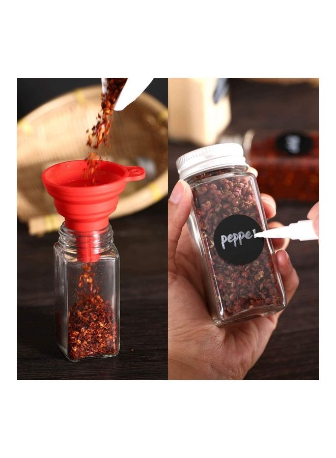 24-Piece Glass Spice Jar Set Multicolour 10.5x4.3cm