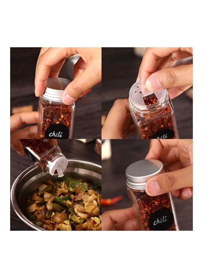 24-Piece Glass Spice Jar Set Multicolour 10.5x4.3cm