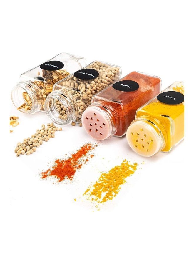 24-Piece Glass Spice Jar Set Multicolour 10.5x4.3cm