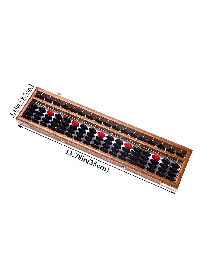 Anti-Skid Educational Mathematical 17 Digit Rod Wooden Abacus Soroban Chinese Counting Tool