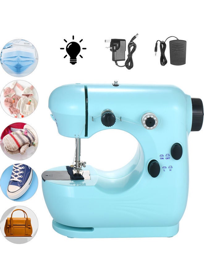 Multi-Function Electric Micro-Sewing Machin with Foot Pedal and Power Adapter P-11600UK* Blue/Black