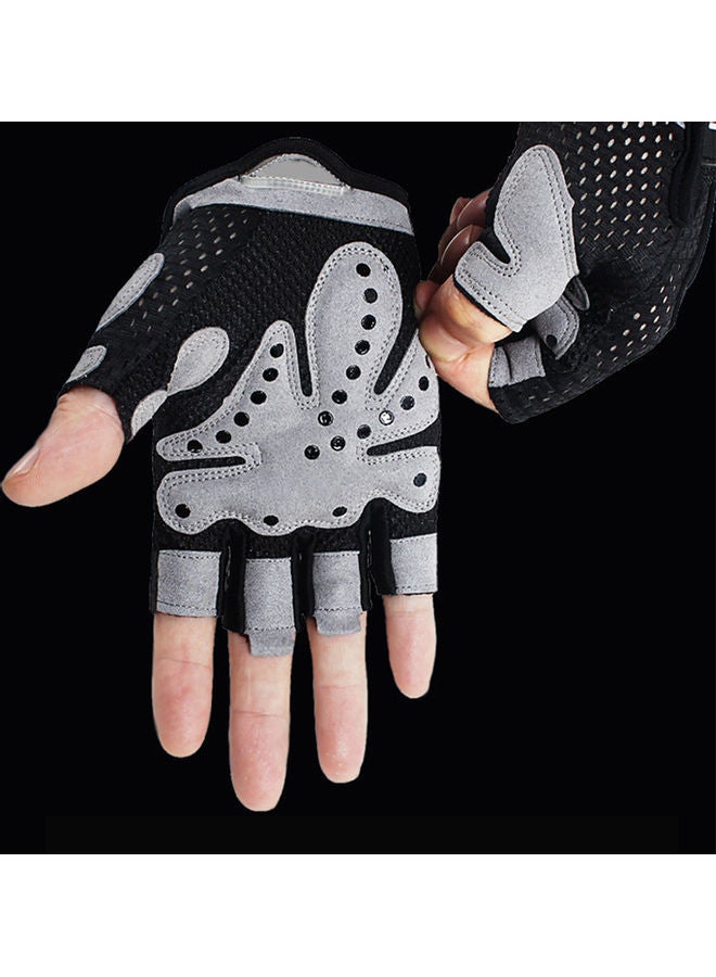 Unisex Breathable Anti-slip Weight Lifting Yoga Gym Sports Half Finger Gloves Scm