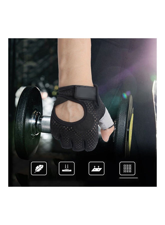Unisex Breathable Anti-slip Weight Lifting Yoga Gym Sports Half Finger Gloves Scm