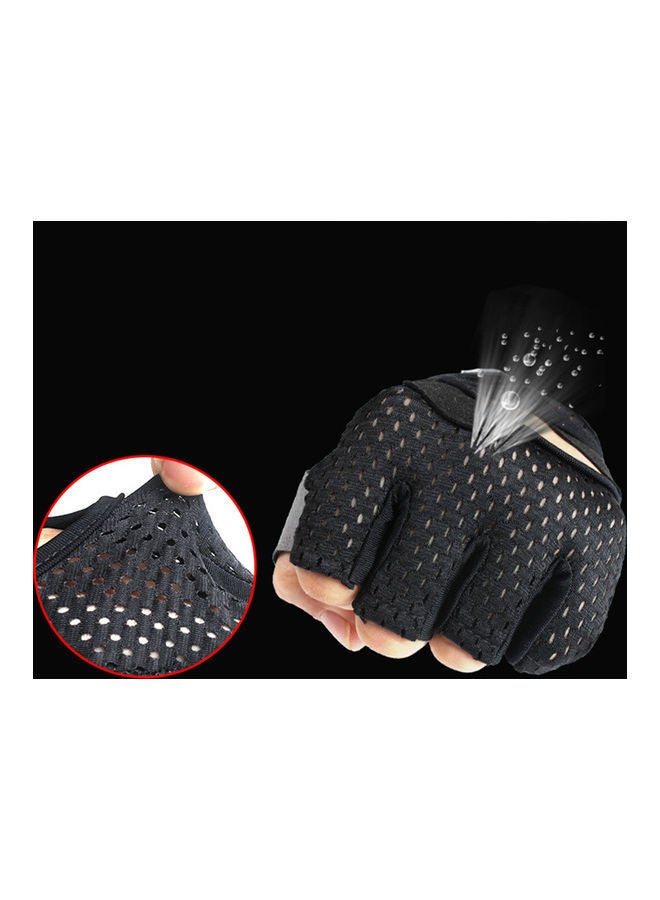 Unisex Breathable Anti-slip Weight Lifting Yoga Gym Sports Half Finger Gloves Scm