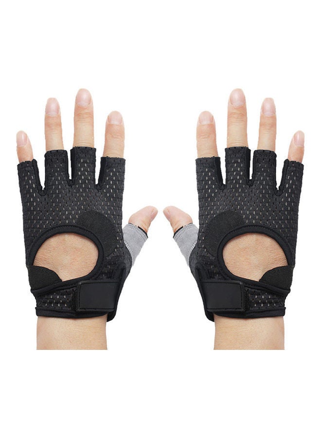Unisex Breathable Anti-slip Weight Lifting Yoga Gym Sports Half Finger Gloves Scm