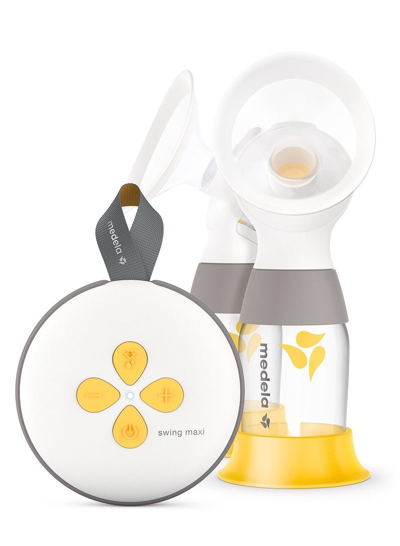 Medela Swing Maxi Double Electric Breast Pump - USB-Chargeable, More Milk in Less Time, Featuring PersonalFit Flex shields and Medela 2-Phase Expression Technology