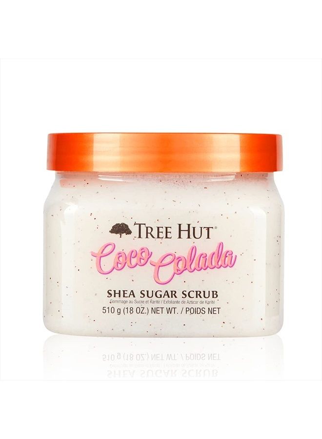 Coco Colada Shea Sugar Scrub, 18 Ounce, Ultra Hydrating & Exfoliating Scrub for Nourishing Essential Body Care