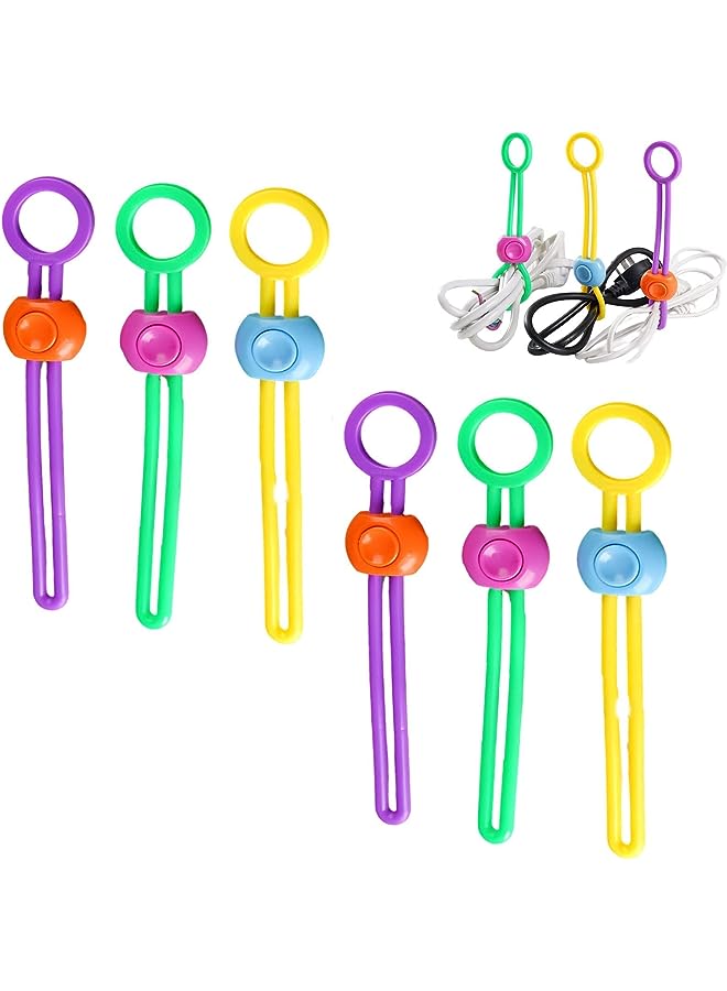 Pcs Multi Purpose Sealer, Reusable Zip Ties, Cable Ties, Detachable Sealing Ties For Sealing Food Bags And Organizing Wires, Bag Clips Food Clips （Yellow, Green, Purple）