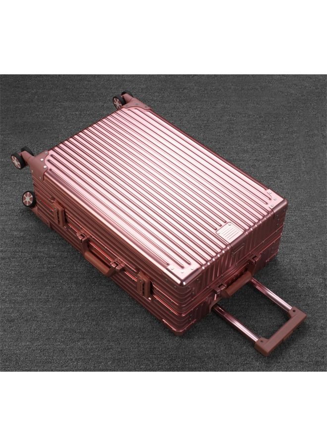 Set of 2 Hardcase Travel Suitcase Al-Mg Alloy Luggage Trolley With 4 Spinner Wheel 29 Inch And 20 Inch