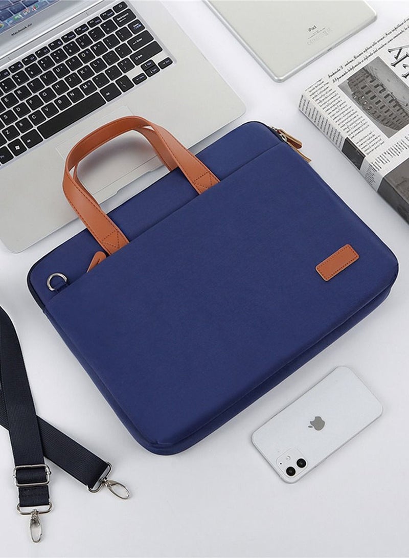 Casual Business Lightweight Zipper Tech Case Laptop Bag  with Adjustable Shoulder Straps for Women Men Work Office Fit 13 inch