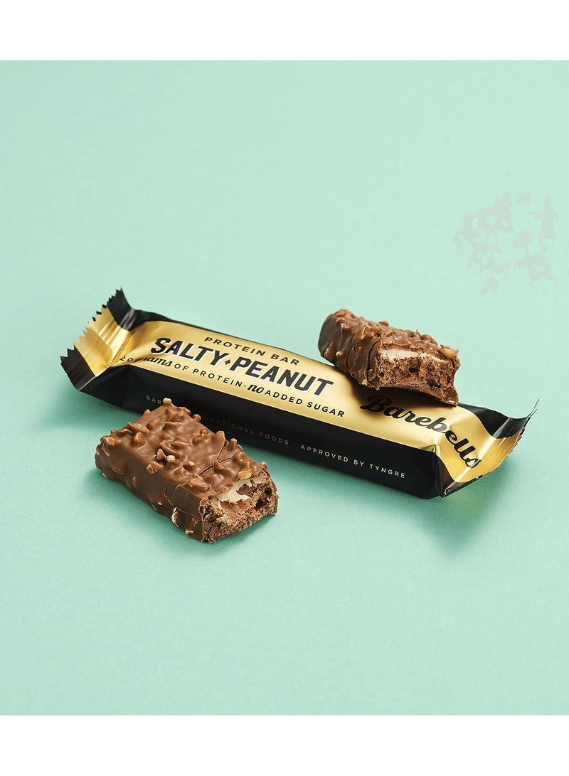 Barebells Salty Peanut Protein Bar, High Protein and Low Carb Bar, 12 x 55g