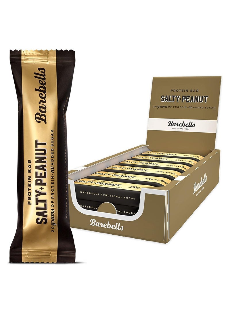 Barebells Salty Peanut Protein Bar, High Protein and Low Carb Bar, 12 x 55g