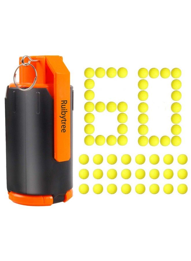 Cs Plastic Tactical Toy Tactical Plastic Modified Crystal Water Bullet Toy With 60Pcs Rounds Refill Bullet Balls Ammo (Orange)