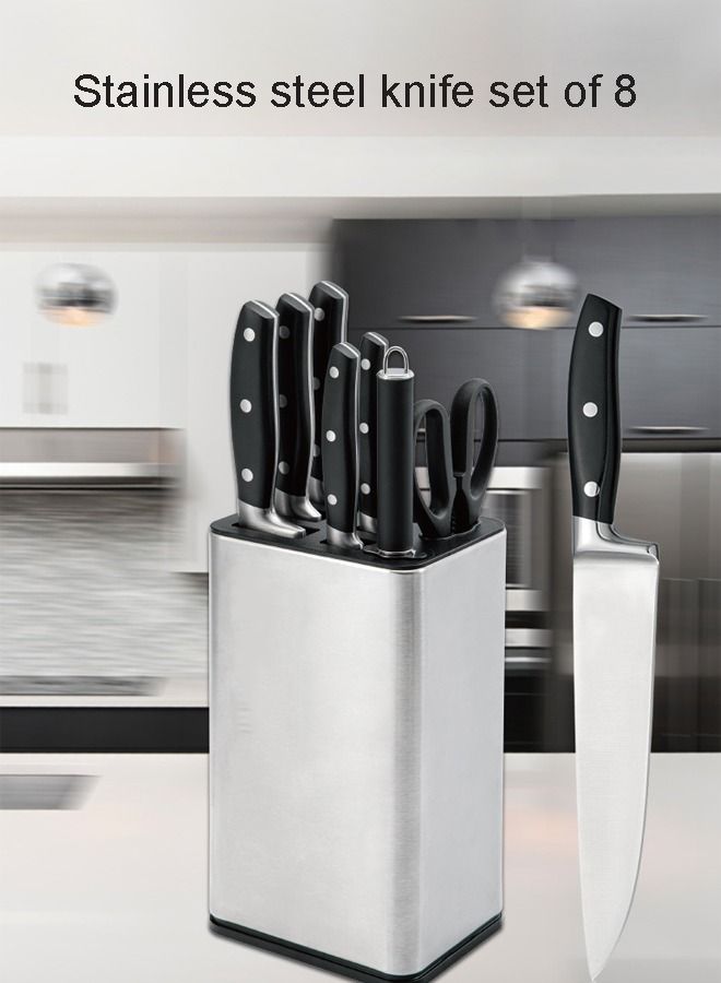8 Piece Stainless Steel Knife Set