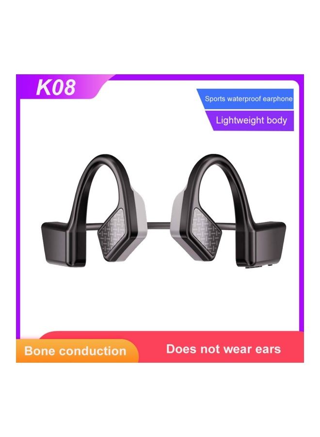 K08 Wireless In-Ear Bone Conduction Headphone Black