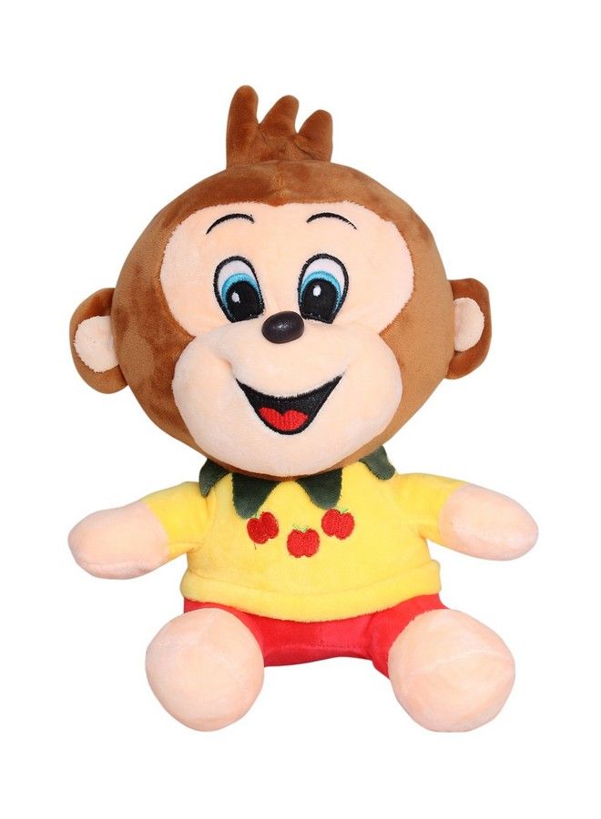 Happy Monkey Soft Stuffed Plush Animal Toy For Kids (Size: 25Cm Color: Multicolor)