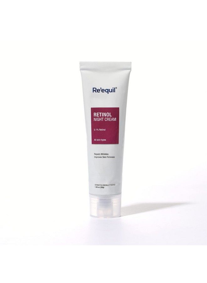 Re'Equil 01% Retinol Night Cream ; Repairs Wrinkles & Fine Lines ; Improves Skin Firmness ; Beginner Friendly ; All Skin Types ; 30G