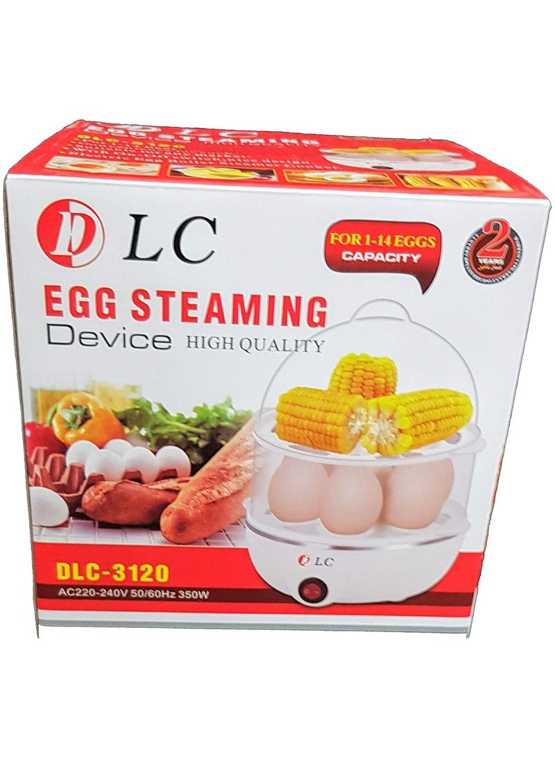 AWH Egg Steaming Device Double layer 14 Eggs Boil Capacity White