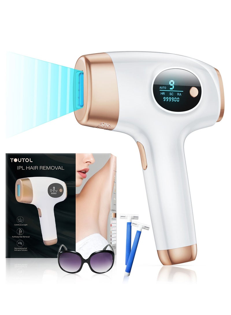 Laser Hair Removal Device with 9 Energy Levels, 3 Functions & 999900 Flashes