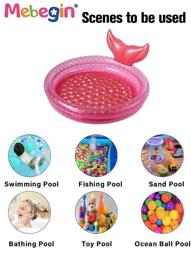 Kids Inflatable Mermaid Paddling Pool, Safe Inflatable Swimming Pool with Enchanting Mermaid Tail Design, 120cm Diameter, Crafted with High-quality Materials, Suitable for Outdoor, Garden, Backyard and Summer Water Party
