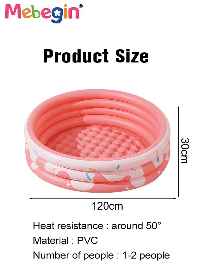 Paddling Pool with Inflatable Safety Bubble Bottom, Round Thickened Swimming Pool for Kids, Inflatable Baby Bath Tub, Durable Multifunctional Blow up Pool, Family Lounge Pool, Ideal Choice for Indoor Entertainment and Outdoor Activities