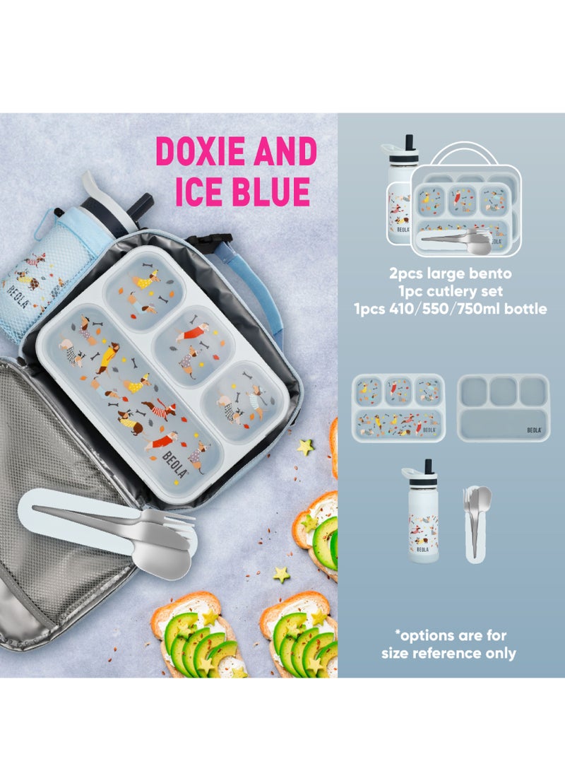 Lunch Bag Insulated Lunch Box Carrier, Ice Blue
