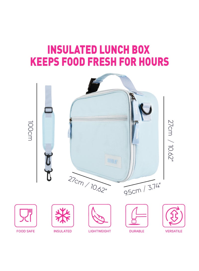 Lunch Bag Insulated Lunch Box Carrier, Ice Blue