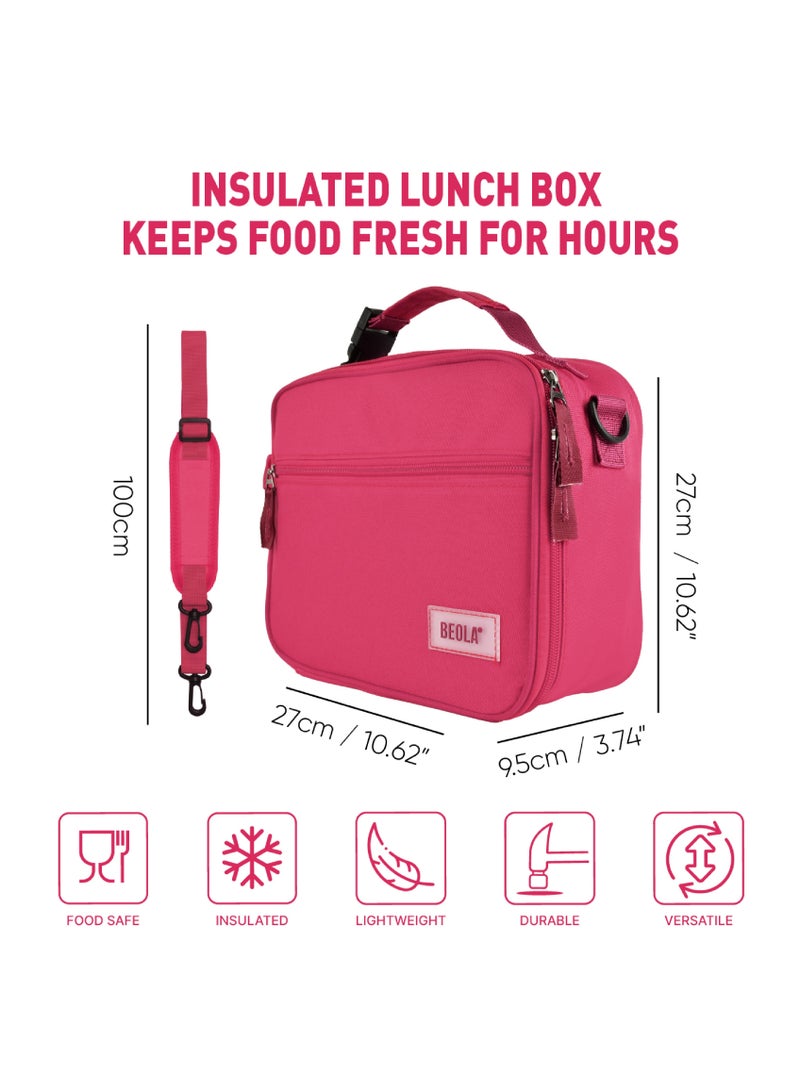 Lunch Bag Insulated Lunch Box Carrier, Maroon