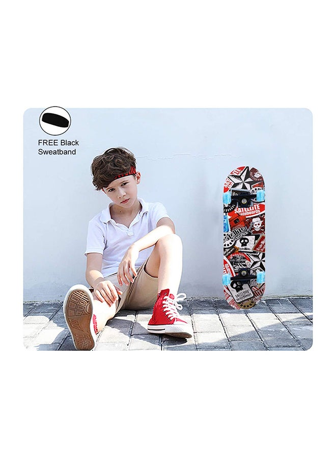 Four-Wheel Printed Sports Skateboard Amusing Play Equipment For Children ‎‎79x20x30cm