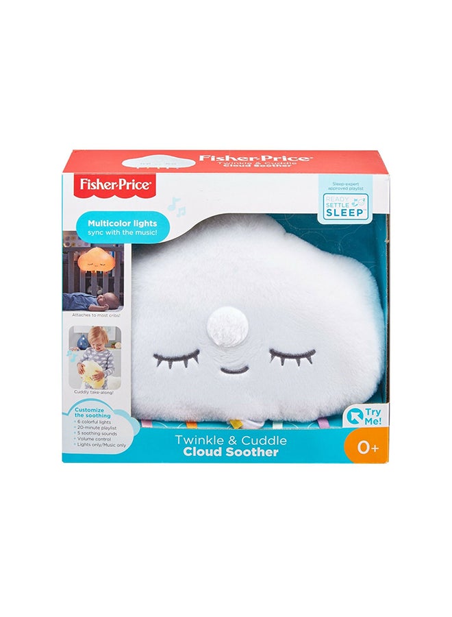 Baby Toy Twinkle & Cuddle Cloud Soother Plush Crib-Attach Sound Machine with Lights & Music for Newborns 0+ Months
