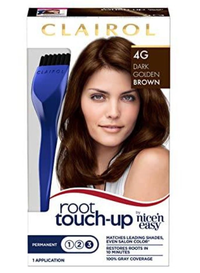 Clairol Root Touch-Up by Nice'n Easy Permanent Hair Dye, 4G Dark Golden Brown Hair Color